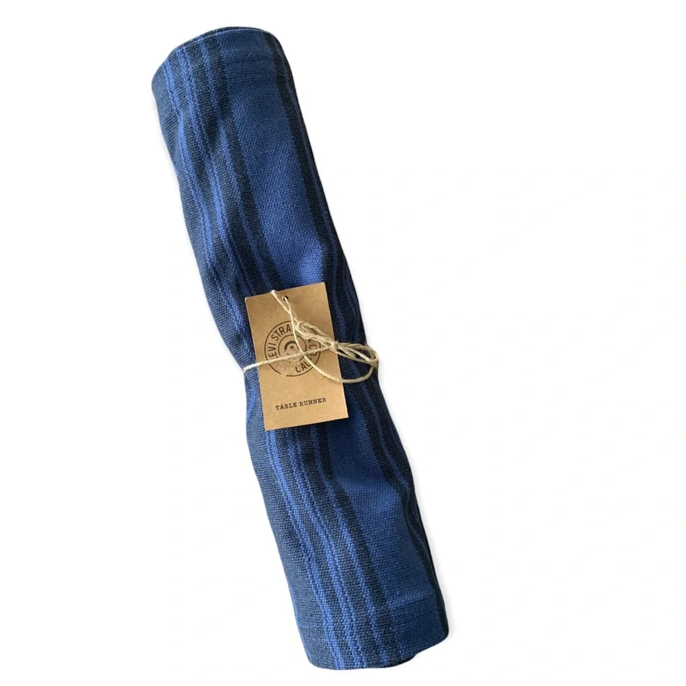 Levi’s Limited Edition Blue and Black Striped Table Runner